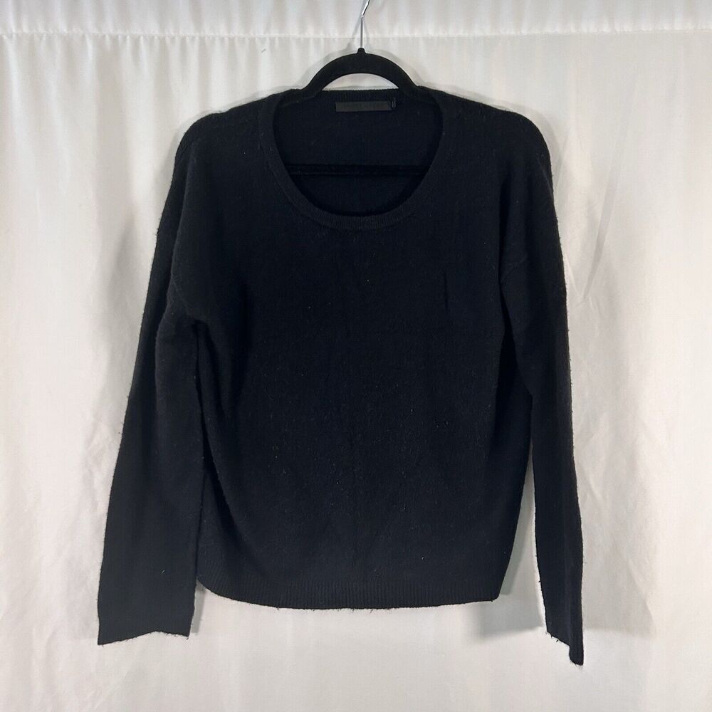 Jenni Kayne Wool Cashmere Sweater Women's XS Black Long Sleeve Crew Neck